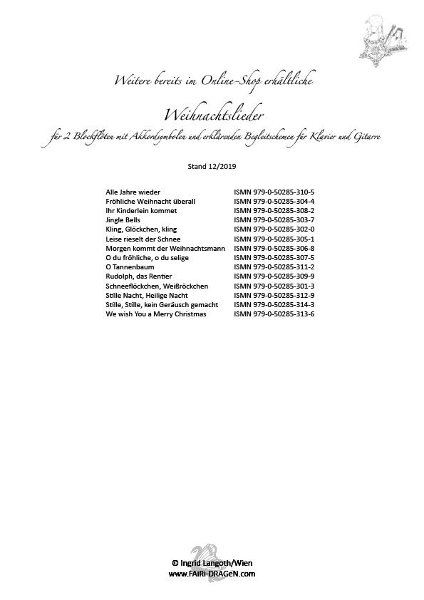 Miniaturbild: Weihnachts-Cover (Erläuterung) Flöte 2-stimmig mit Begleitung