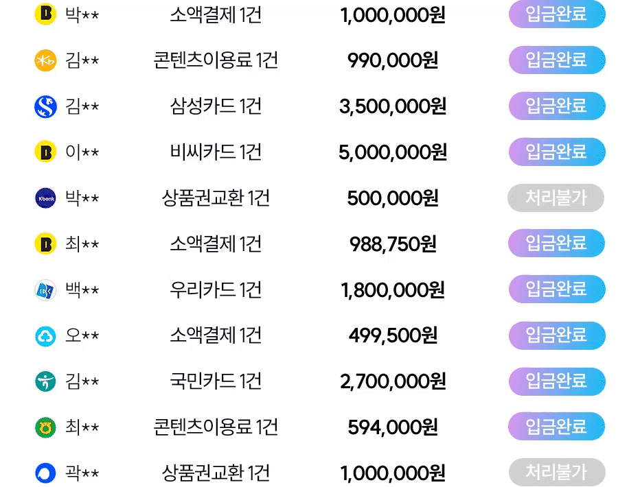 은하페이 실시간