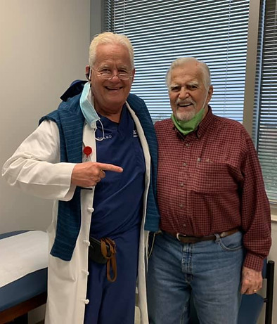91 year old patient one week after his hip replacement. (Posted with patient permission)