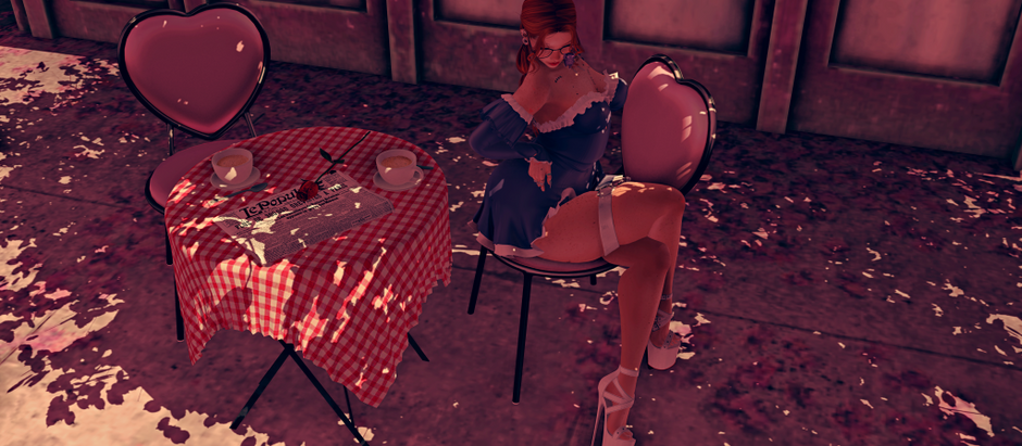 Sitting at a Café