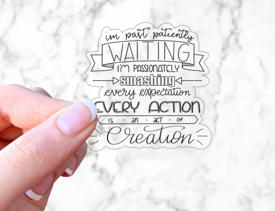 Clear Hamilton Quote Sticker