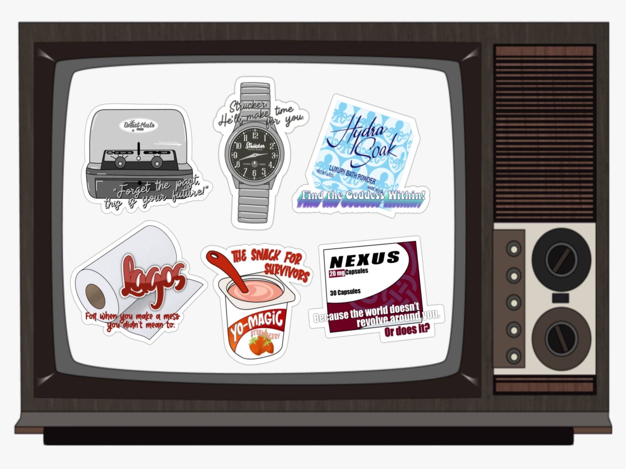 Wandavision Commercials Sticker Set (6 Stickers)