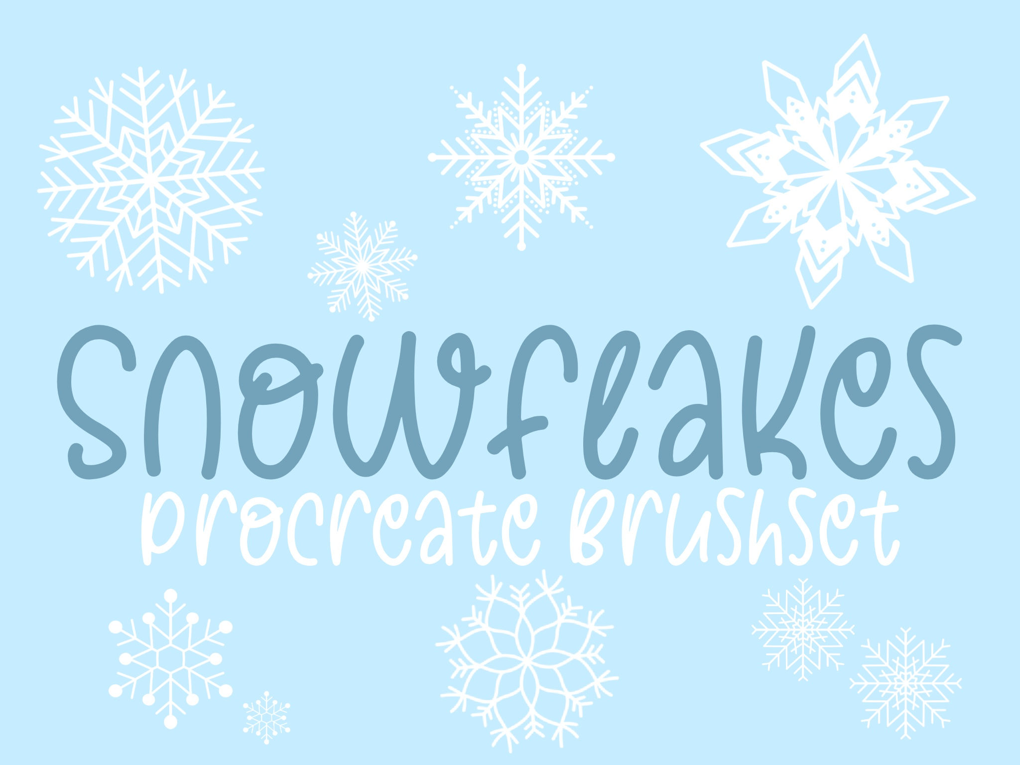 Snowflakes Procreate Brushset