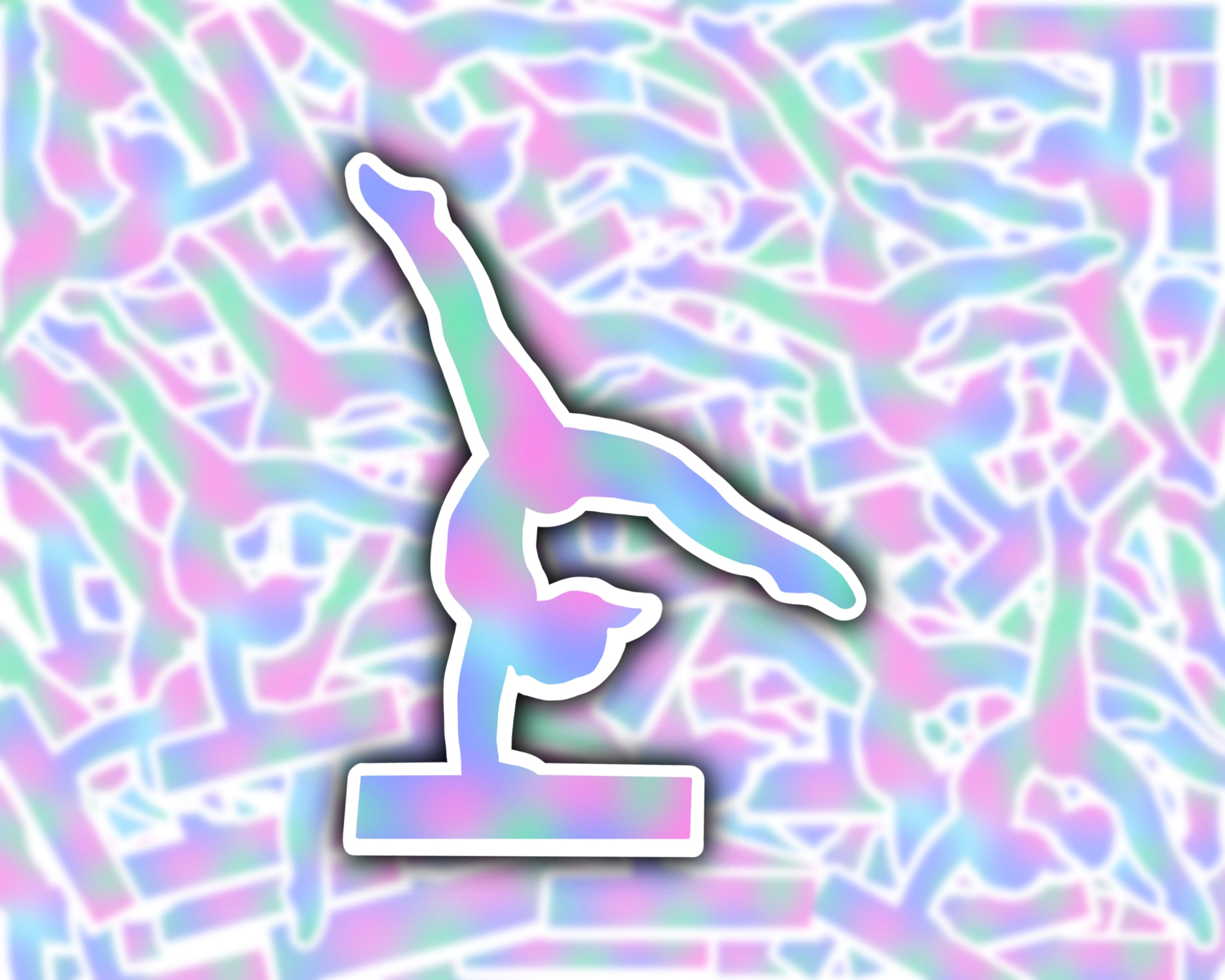 Colorful Beam Gymnast Sticker