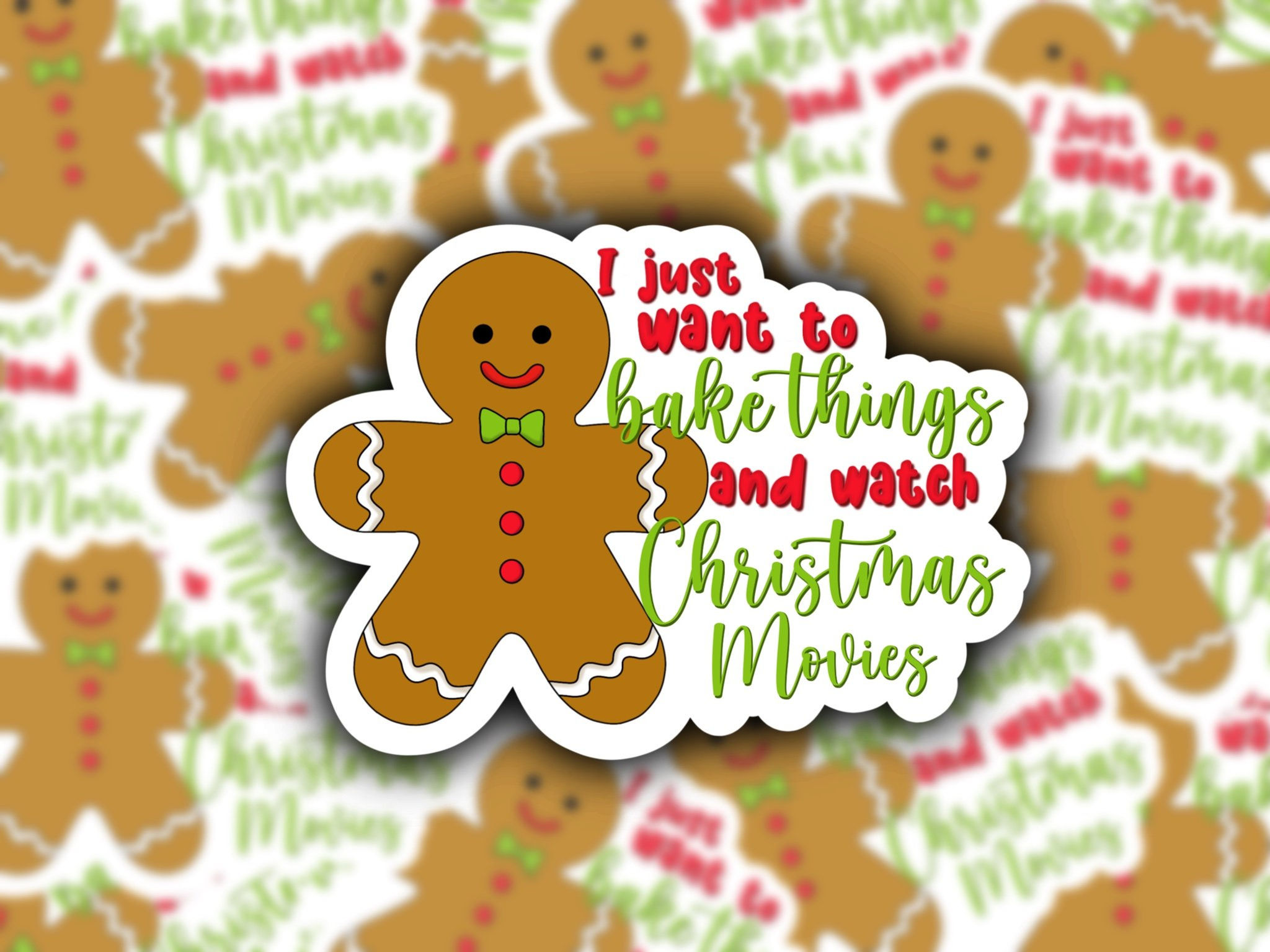 Baking and Christmas Movies Sticker