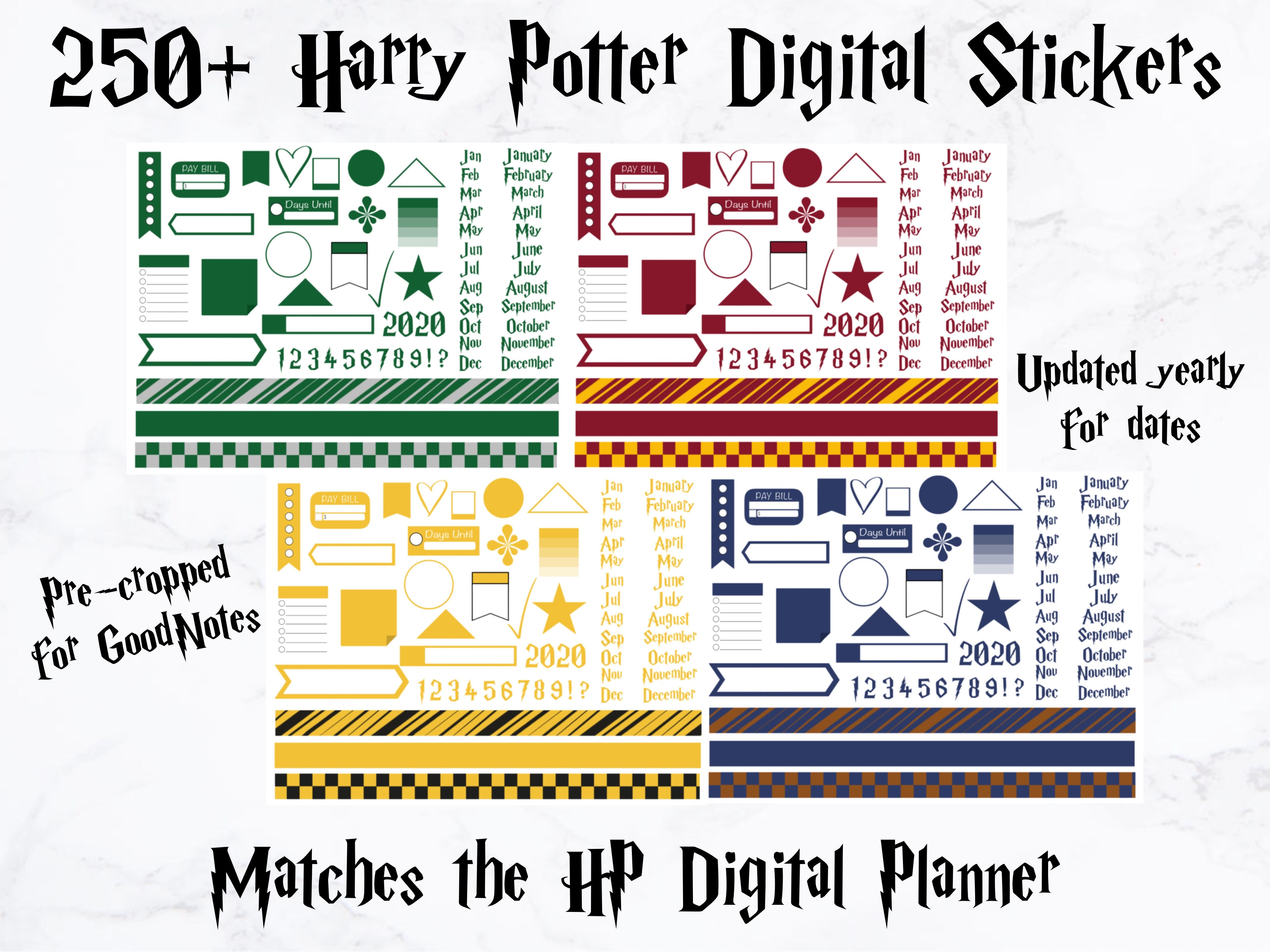 Harry Potter Digital Planner Stickers