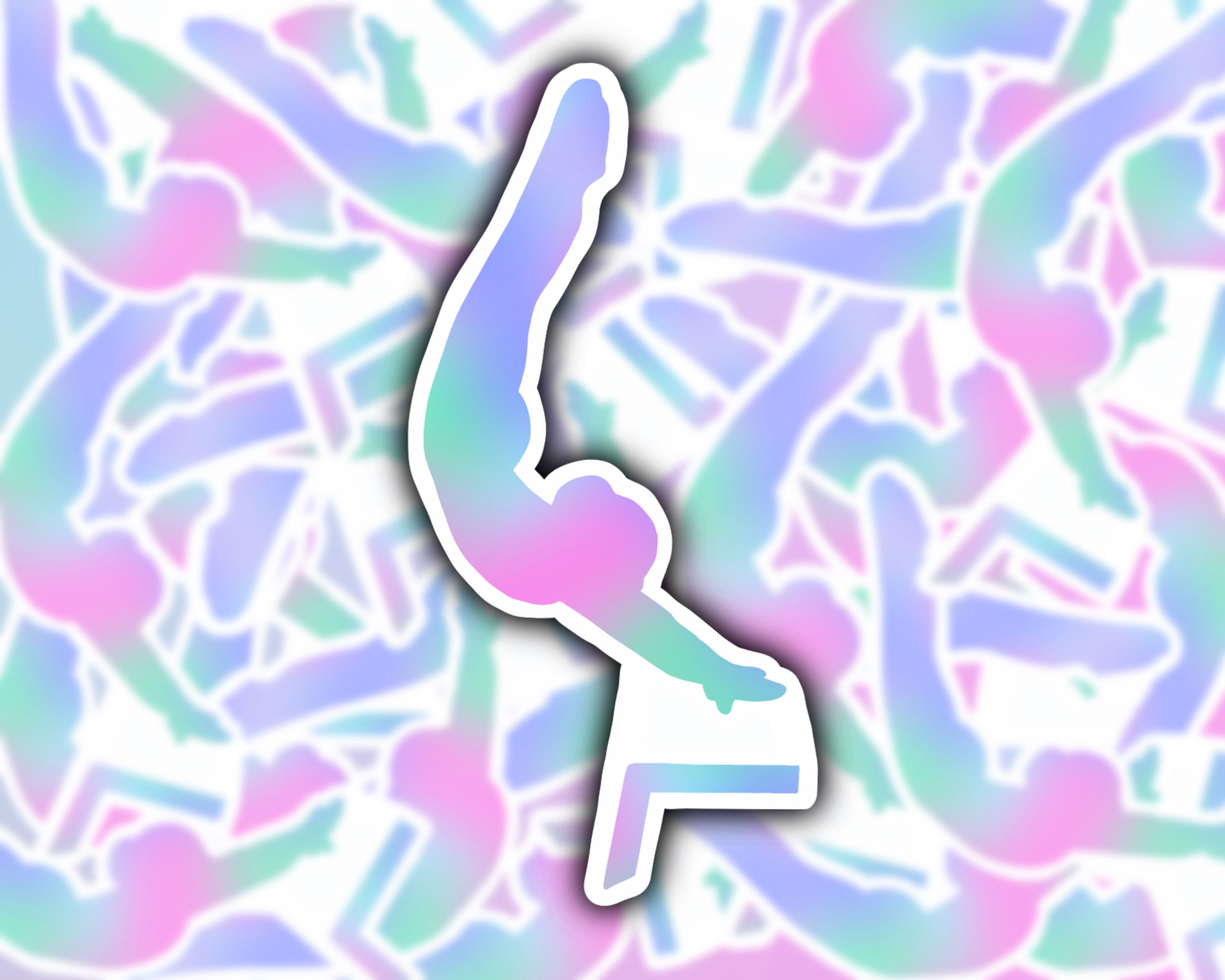Colorful Gymnast on Bars Sticker