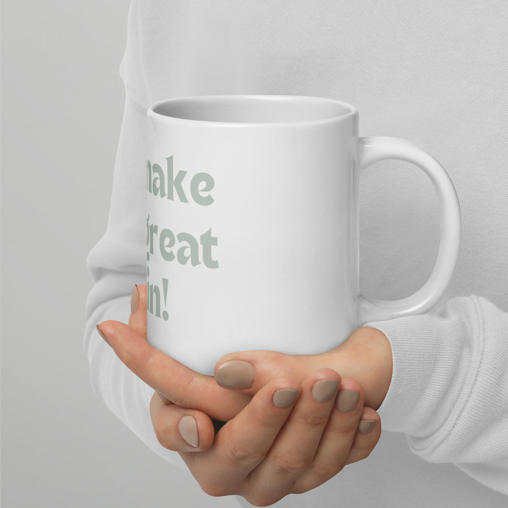 White glossy mug 'Let's make birth great again!'