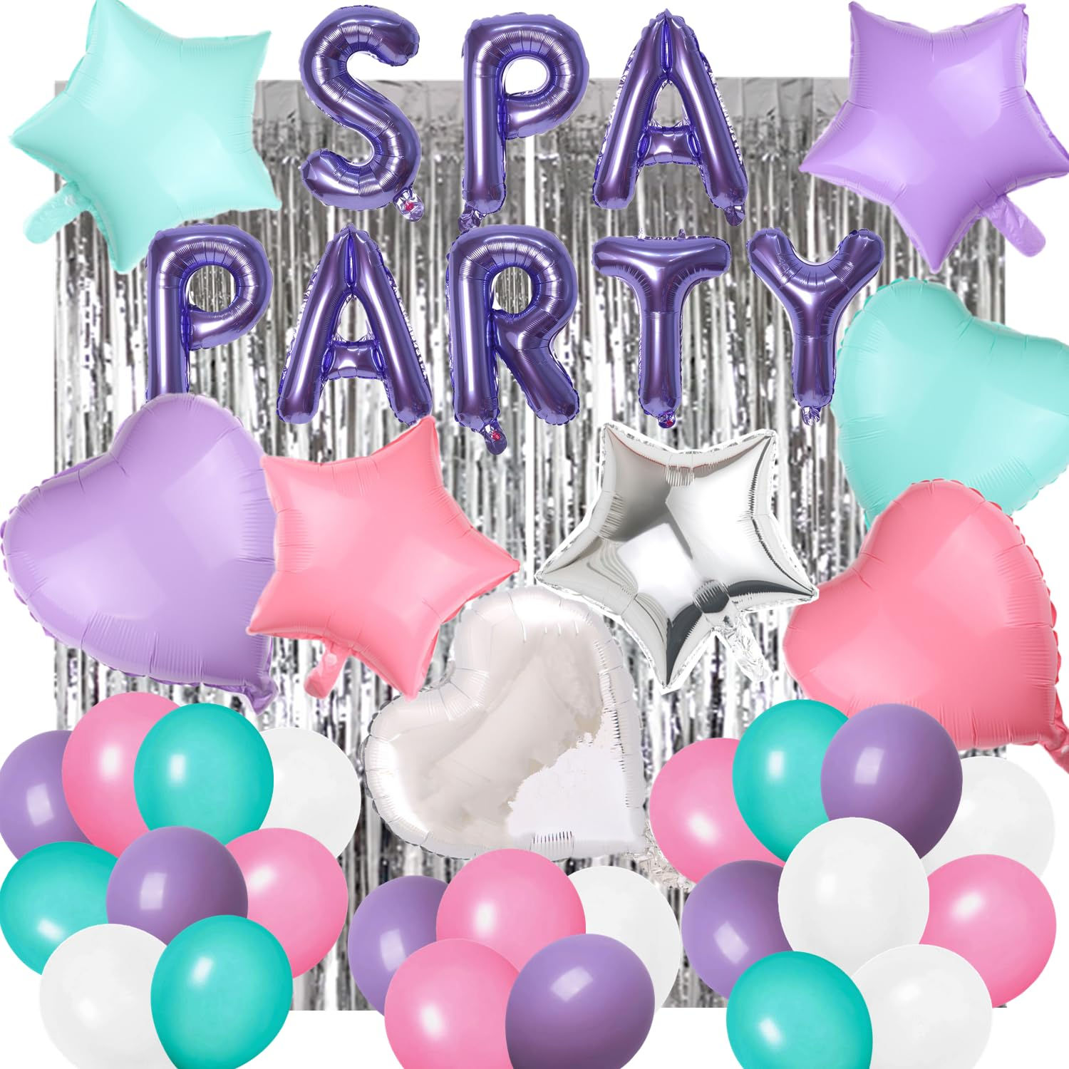 42 Pcs Spa Party Decorations Balloons Spa Theme Birthday Party Supplies Lipstick