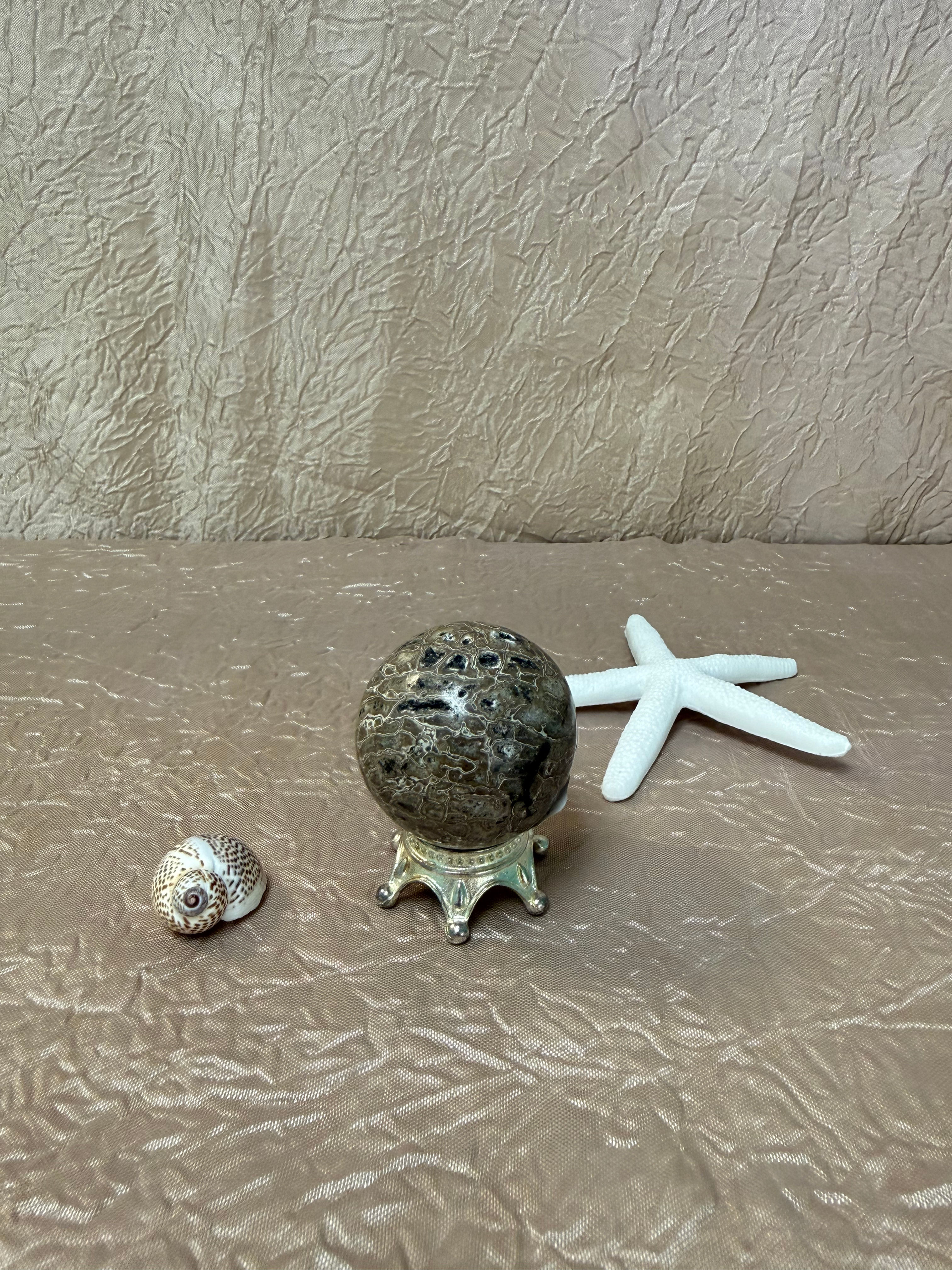 Agatized Fossil Coral Sphere