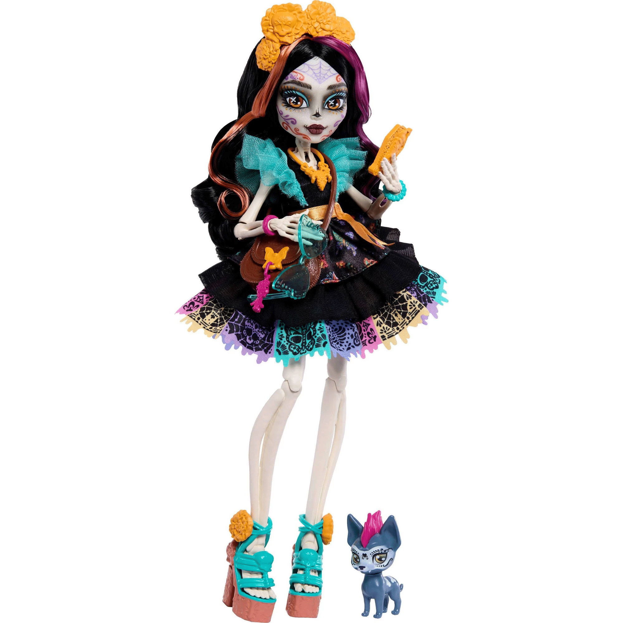 Monster High Skelita Calaveras Fashion Doll with Pet and Accessories