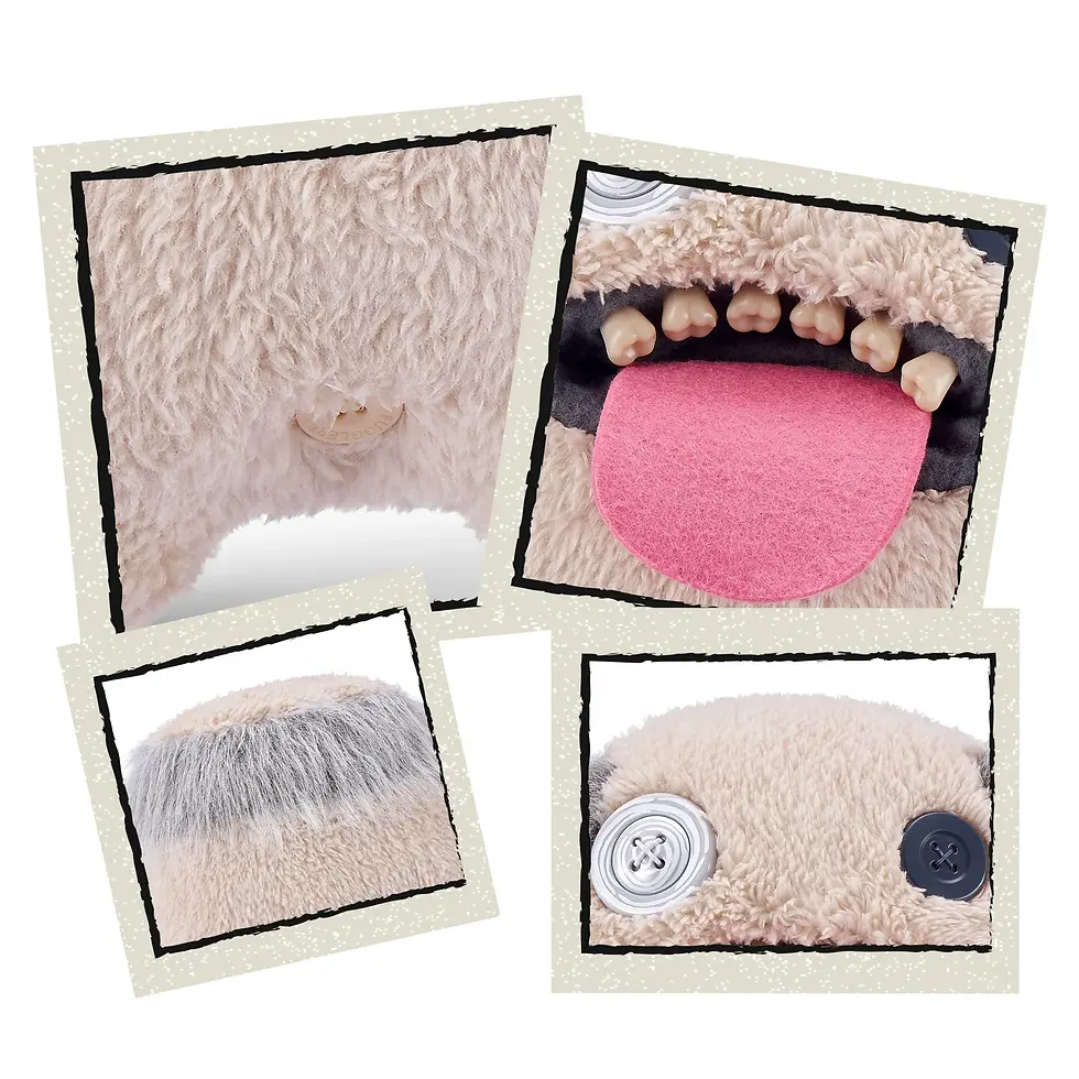 Thumbnail: Fuggler Hairy Fuggs 9 inch (Oogah Boogah - Balding Grey), Ugly Monster Stuffed Aminal Toy by ZURU