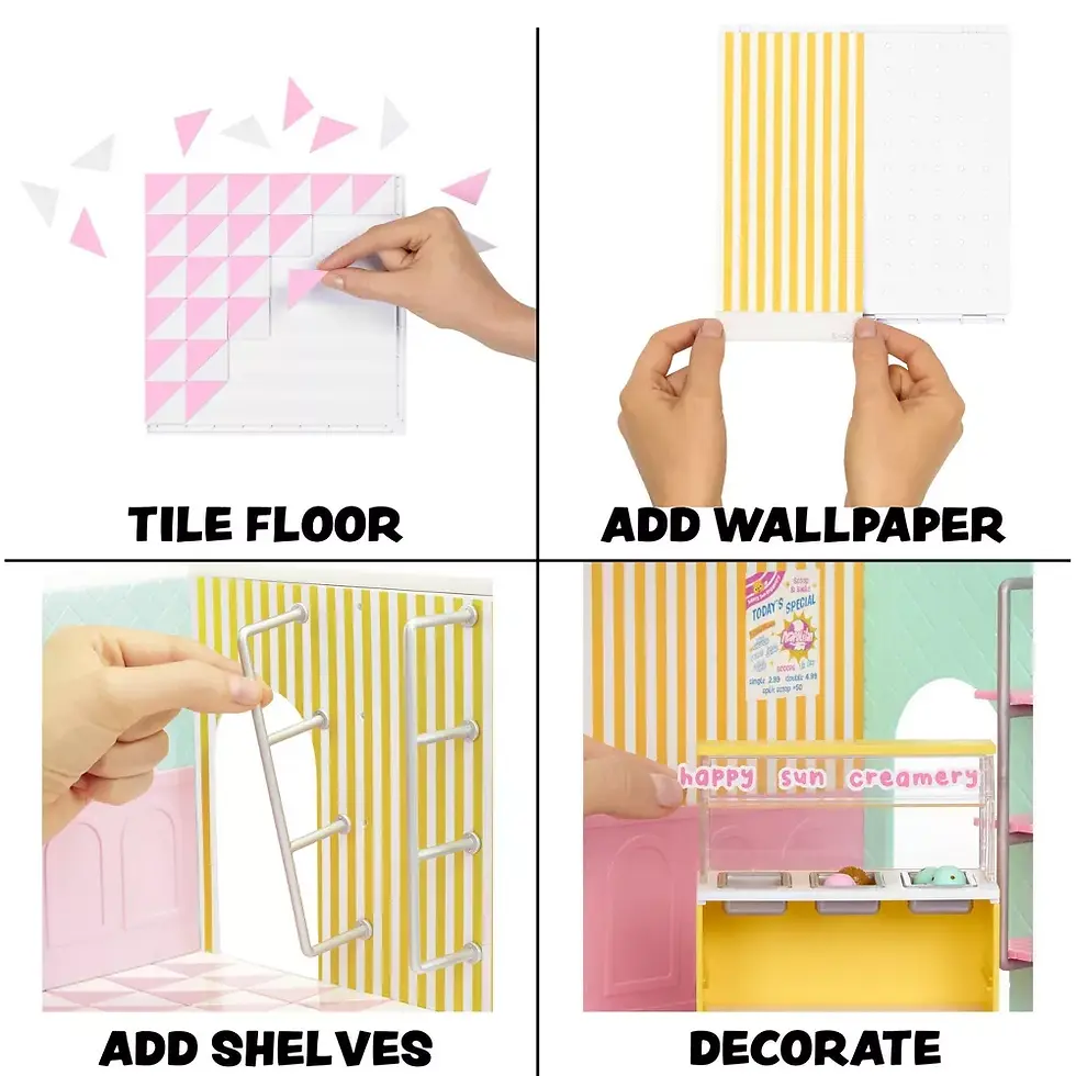 Thumbnail: MGA's Miniverse Make It Mini Spaces Ice Cream Shop, Building Set