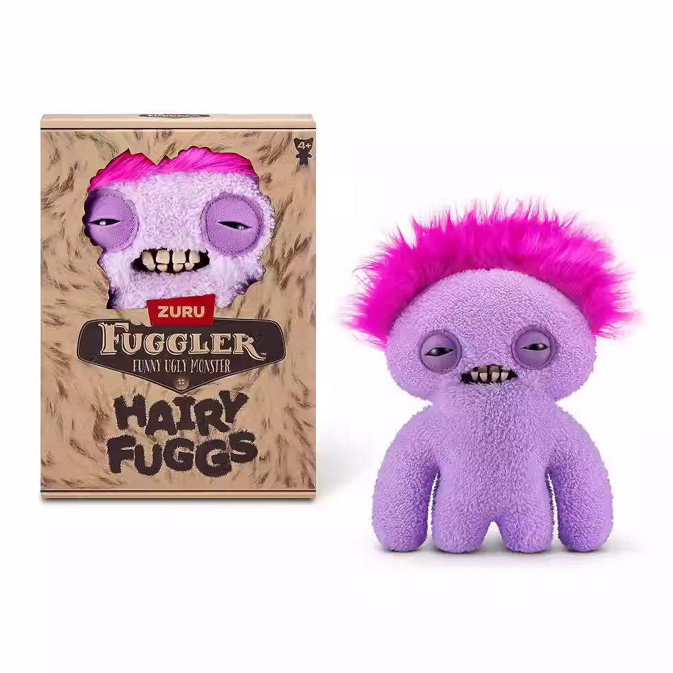 Fuggler Hairy Fuggs 9 inch (Squidge - Mokhak) Soft Plush, Ugly Monster Stuffed Animal Toy by ZURU