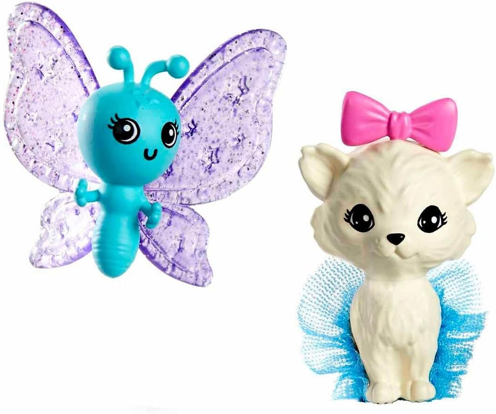 Thumbnail: Barbie A Touch of Magic Fashion Doll, Malibu with Wing-Detailed Dress, 7-inch Long Colorful Hair, 2 Fantasy Pets & Accessorie