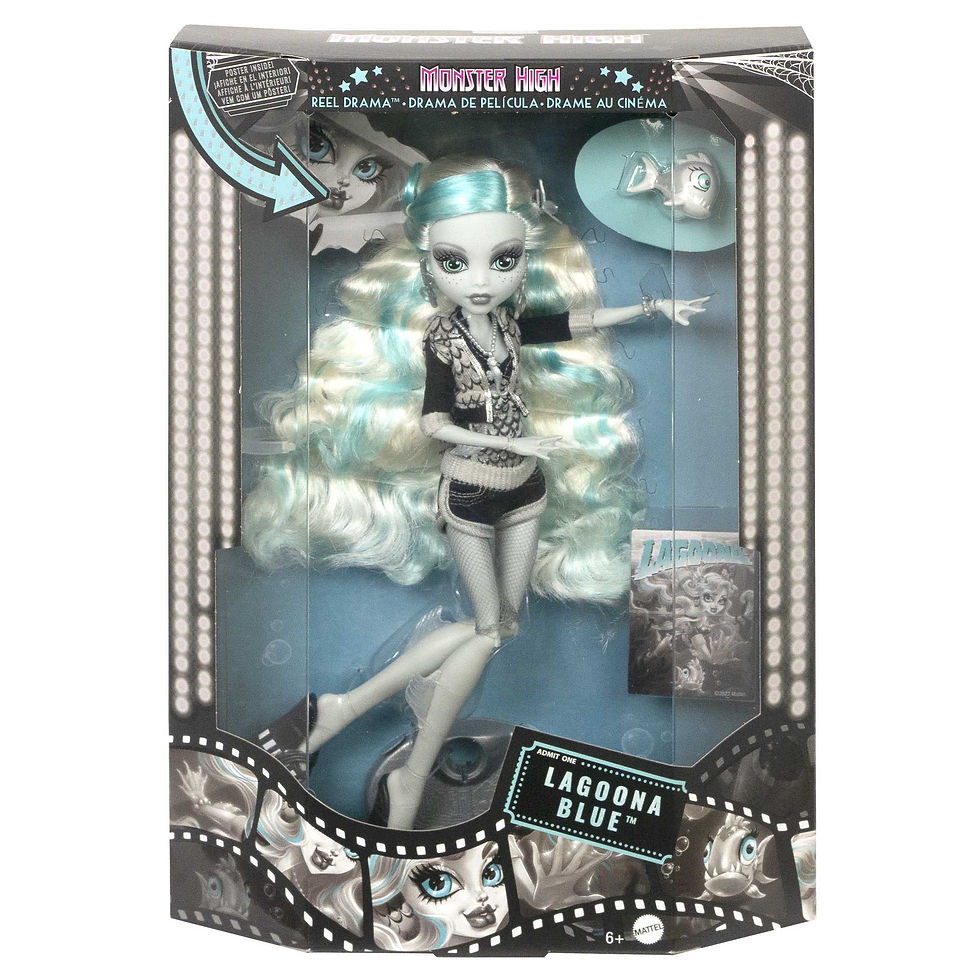 Thumbnail: Monster High Doll with Posters, Lagoona Blue in Black and White