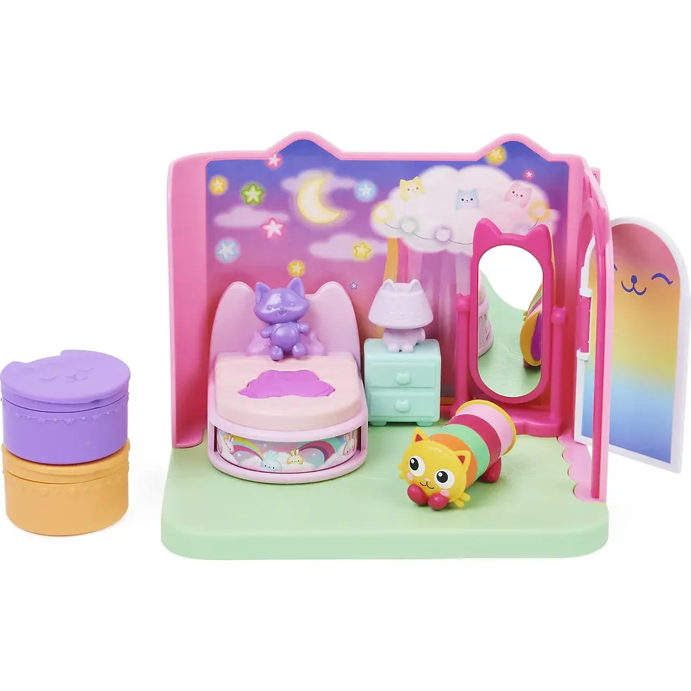 Thumbnail: Gabby’s Dollhouse, Sweet Dreams Bedroom with Pillow Cat Figure