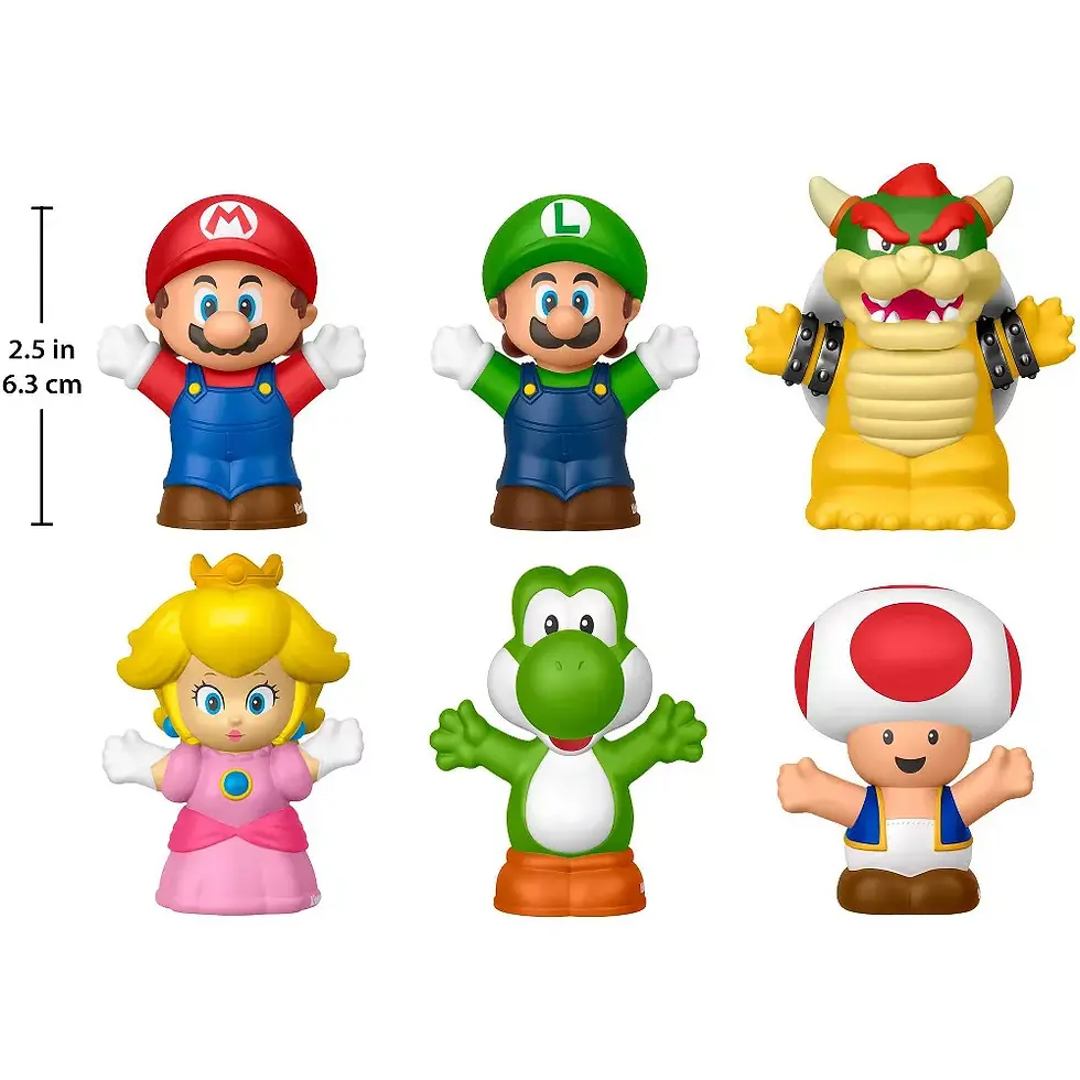 Thumbnail: Fisher-Price Little People My Mario Figure 6-Pack Toy Set for Toddlers & Kids