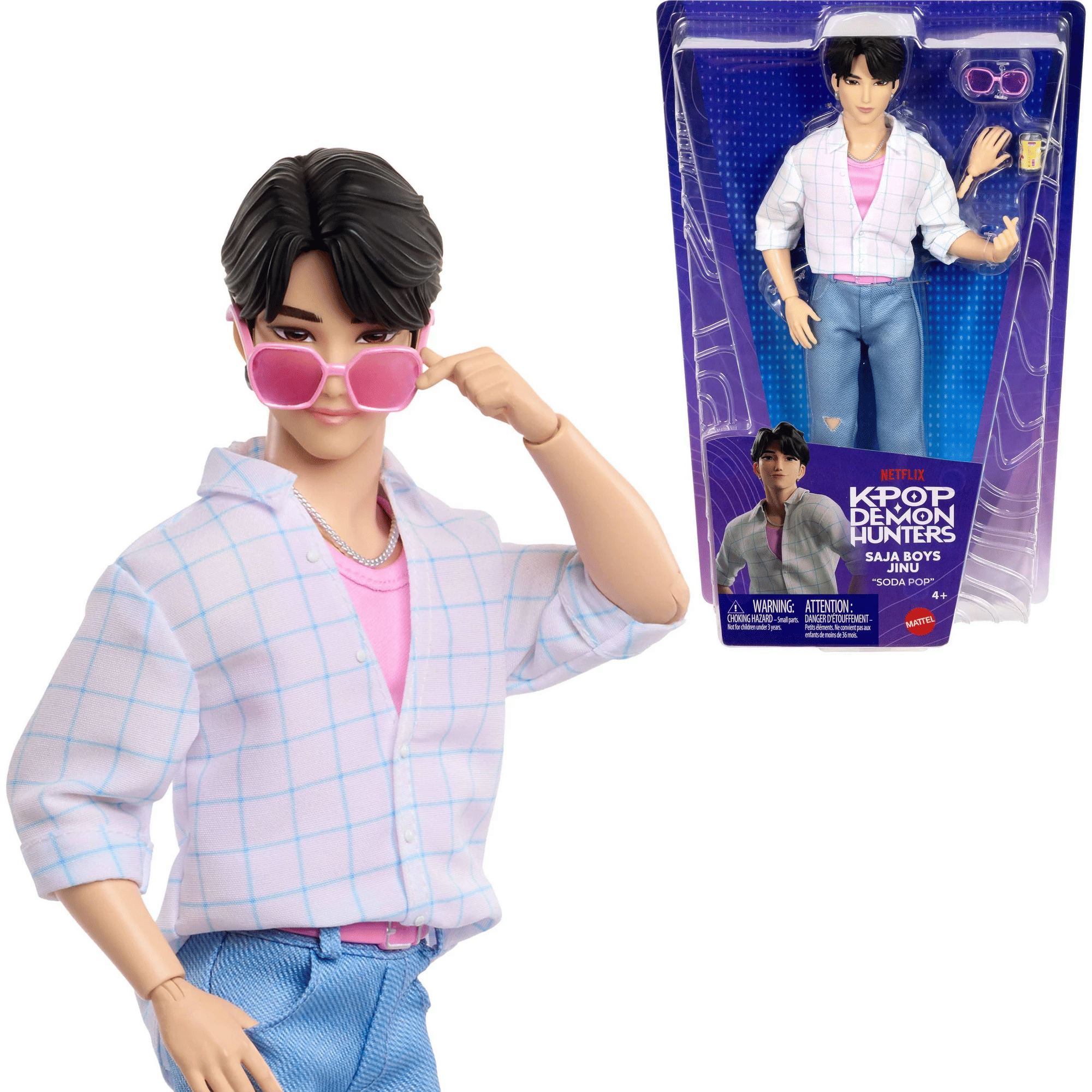 KPop Demon Hunters Saja Boys Jinu Fashion Doll Soda Pop