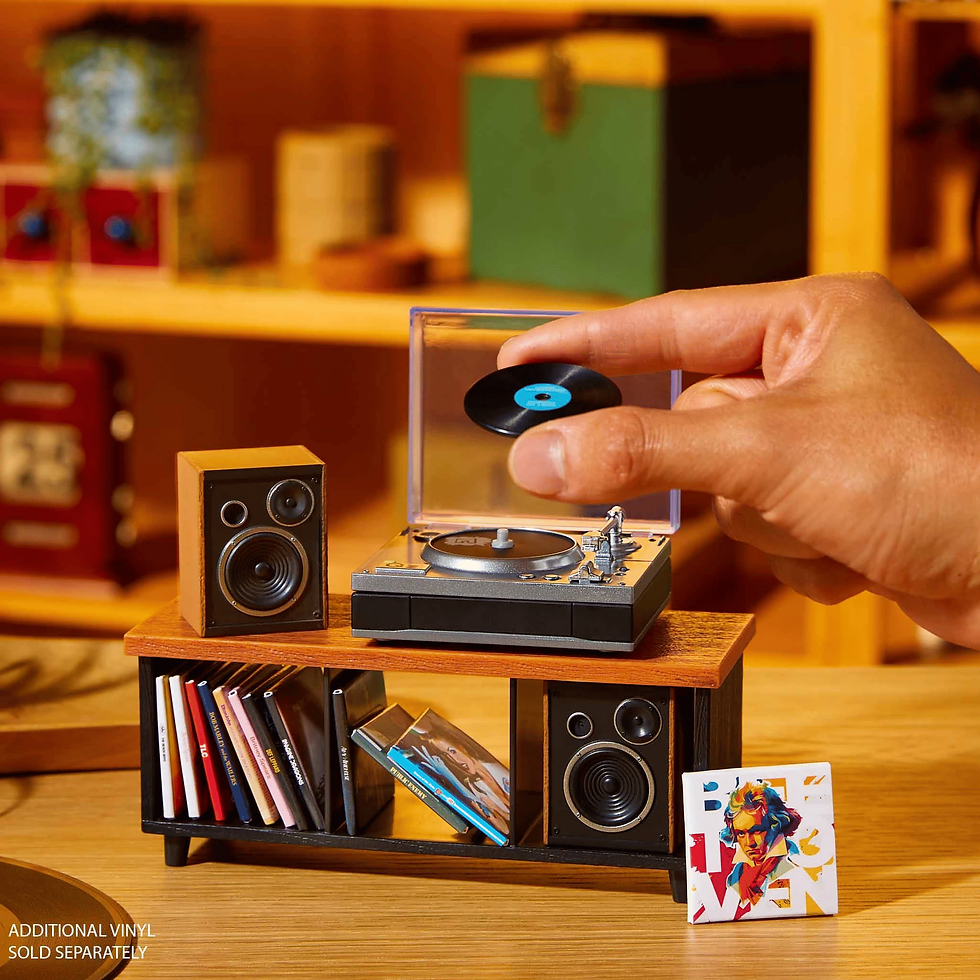 MGA's Miniverse Real Music Record Player Mini Collectibles Mini Playable Record Player Featuring Beethoven