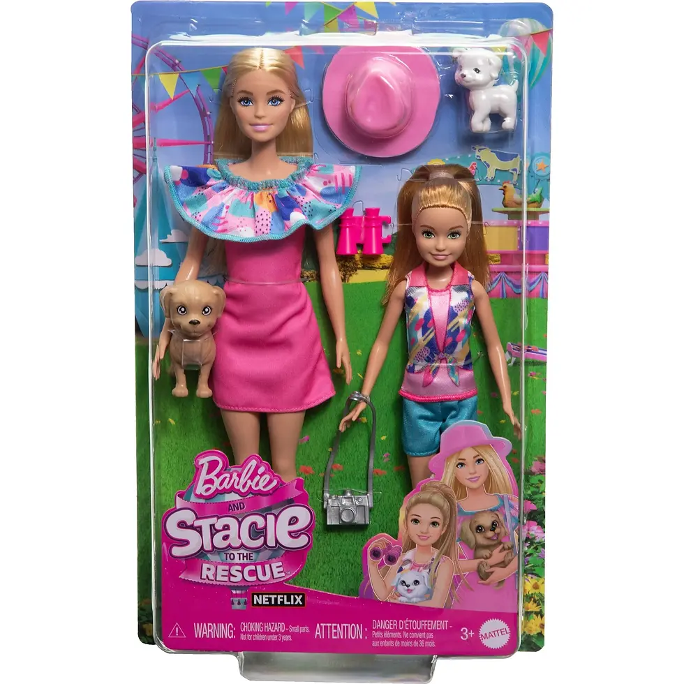 Thumbnail: Barbie & Stacie Sister Doll Set with 2 Pet Dogs & Accessories