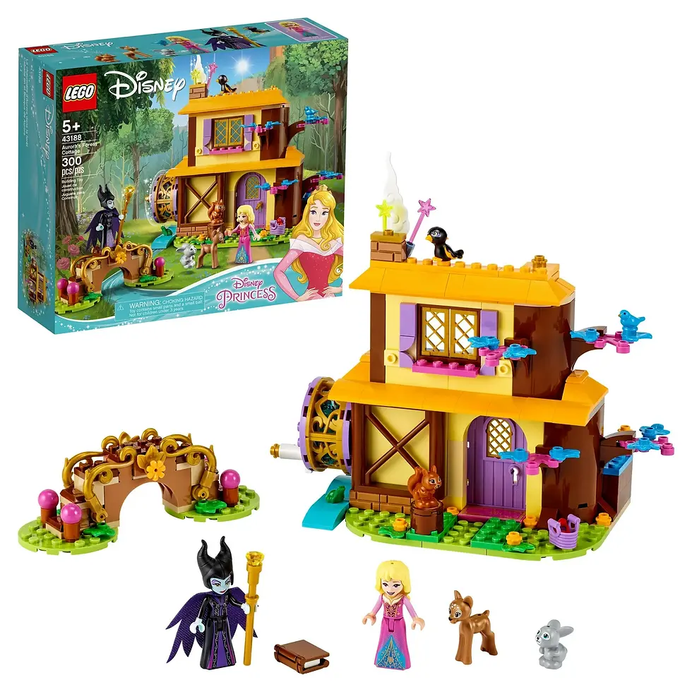 LEGO Disney Aurora’s Forest Cottage 43188 Great Sleeping Beauty Building Toy
