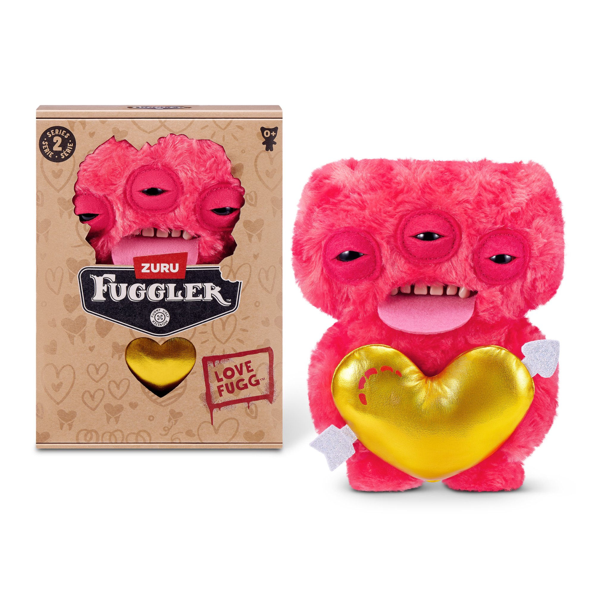 Fuggler Love Fugg 9inch Annoyed Alien (red), Funny Ugly Monster Soft