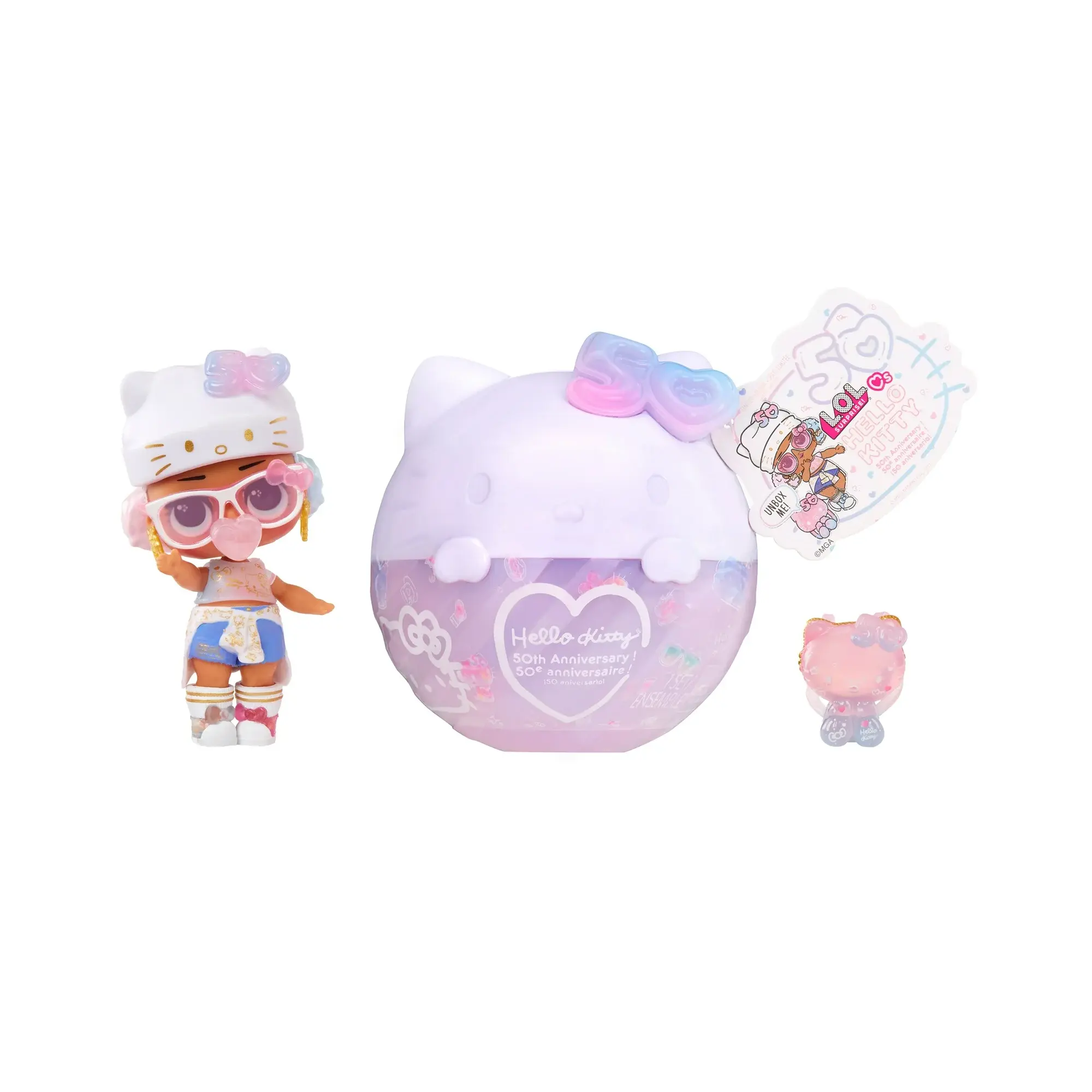 LOL Surprise Loves Hello Kitty Tots Dolls, Crystal Cutie Doll, for Girls Age 3+