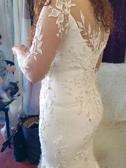 Custom Designed Cocktail Bridal Gown, The White Wedding Dress , Christian  Wedding Dress 