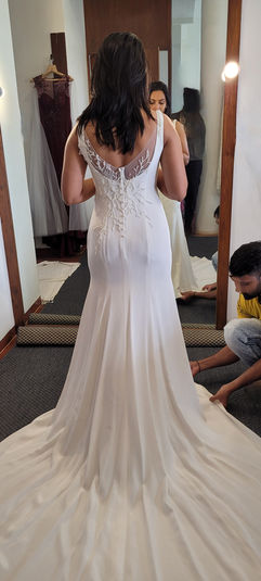 Custom Designed Cocktail Bridal Gown, The White Wedding Dress , Christian Wedding Dress