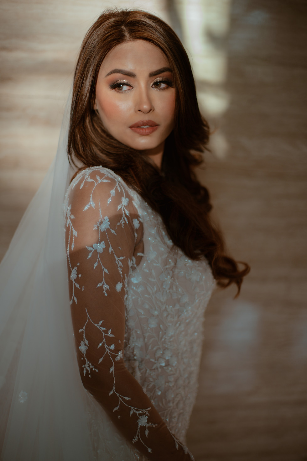 White wedding dress, Christian.  Custom reception gown Bespoke luxury nude bridal  hand embroidery mumbai