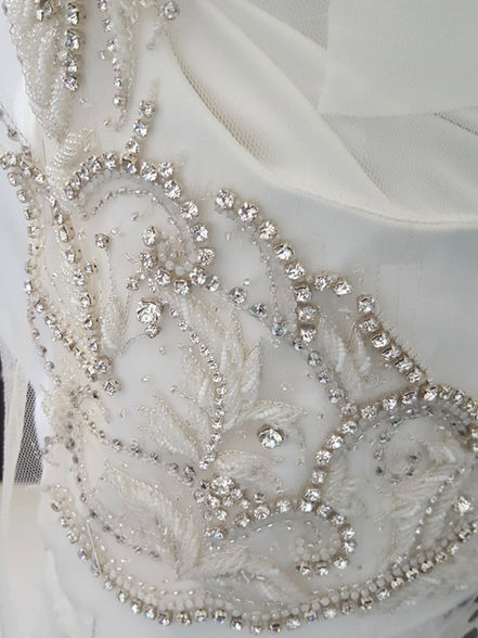 Custom Designed Cocktail Bridal Gown, The White Wedding Dress , Christian Wedding Dress