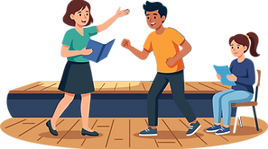 Image of children rehearing in acting class