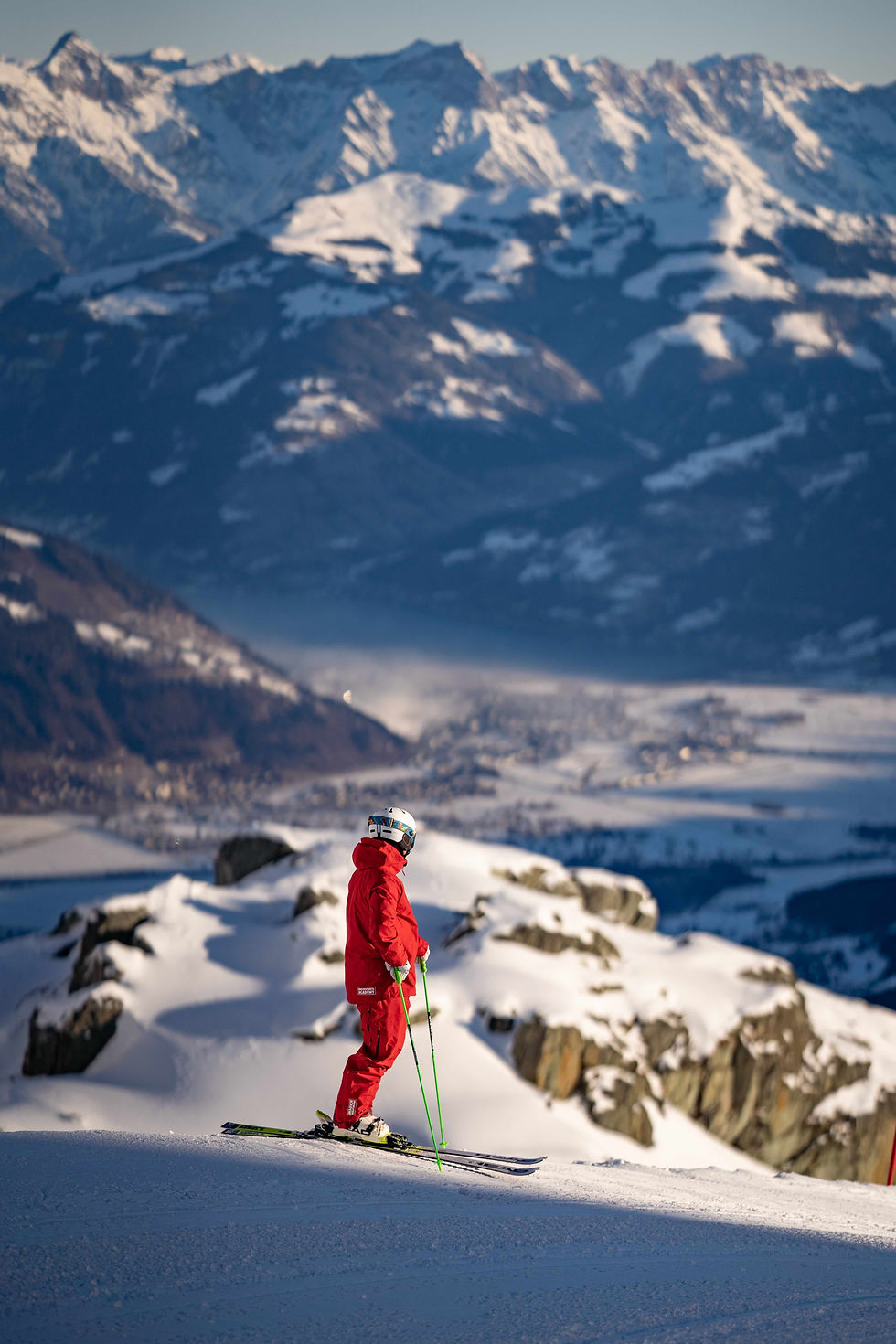 Ski Instructor enjoys mountains