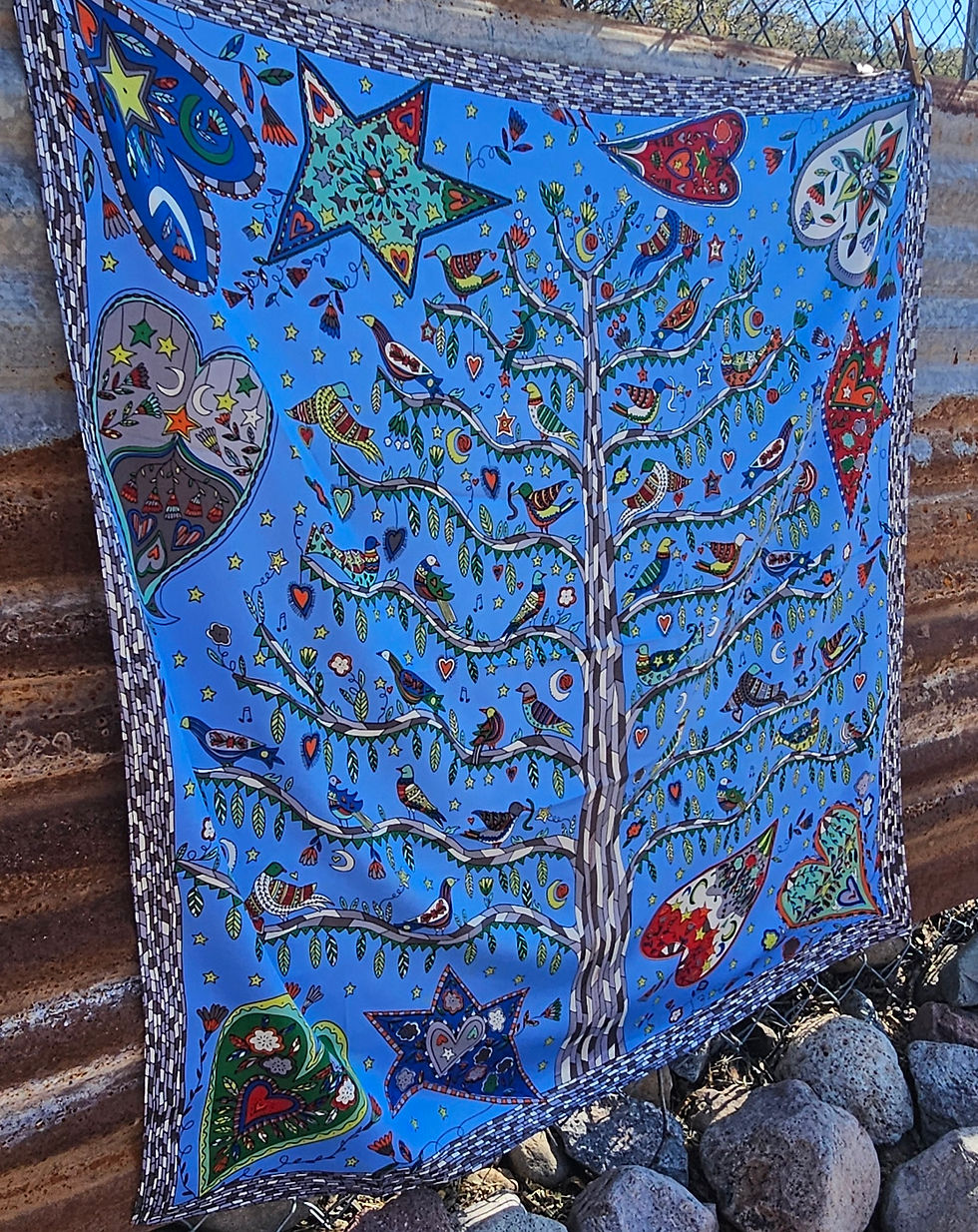 Thumbnail: Hearts and Birds 36" Scarf