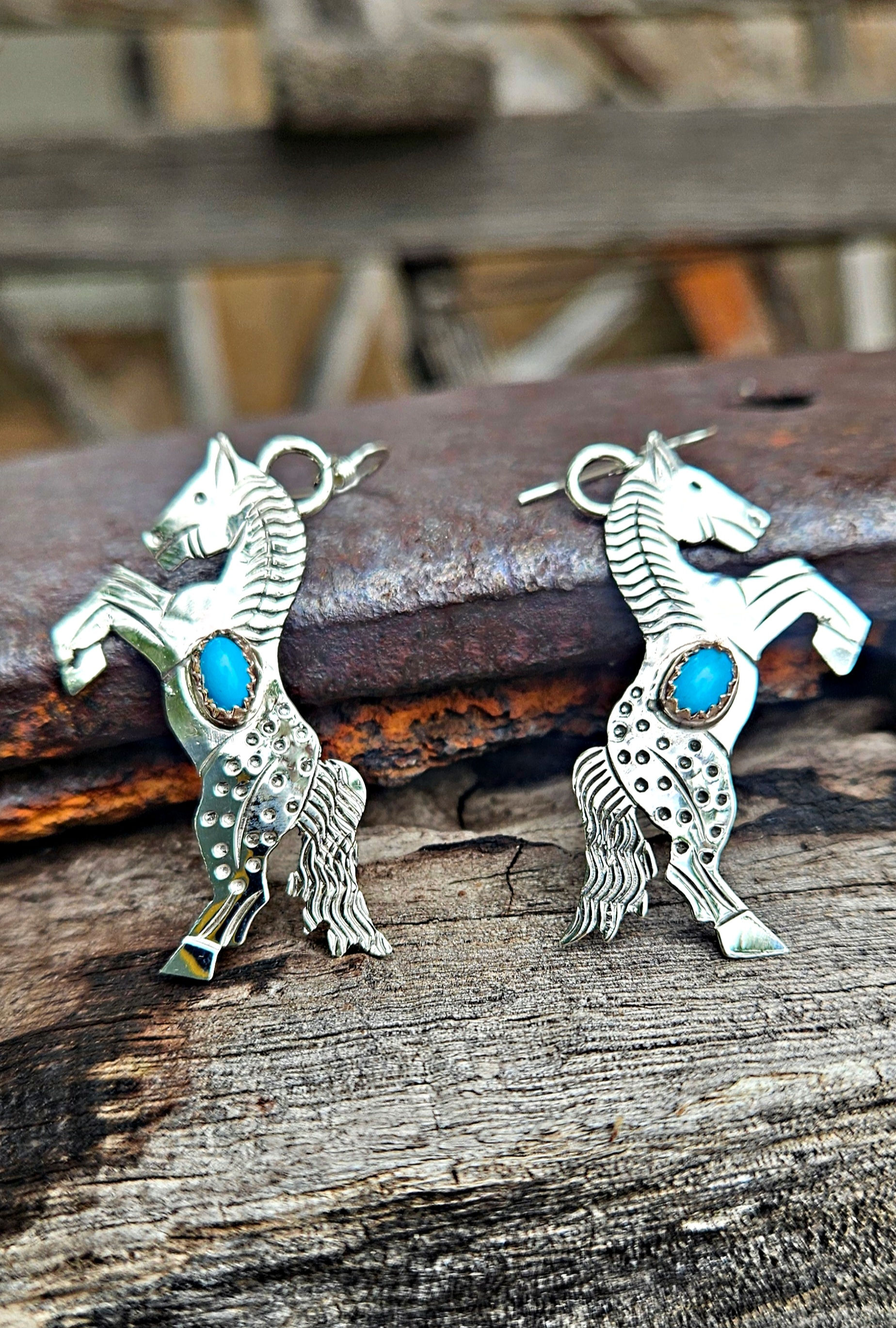 Wild Spirit Horse Louise Yazzie Earrings