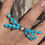 Thumbnail: Turquoise Adjustable Bow Ring 