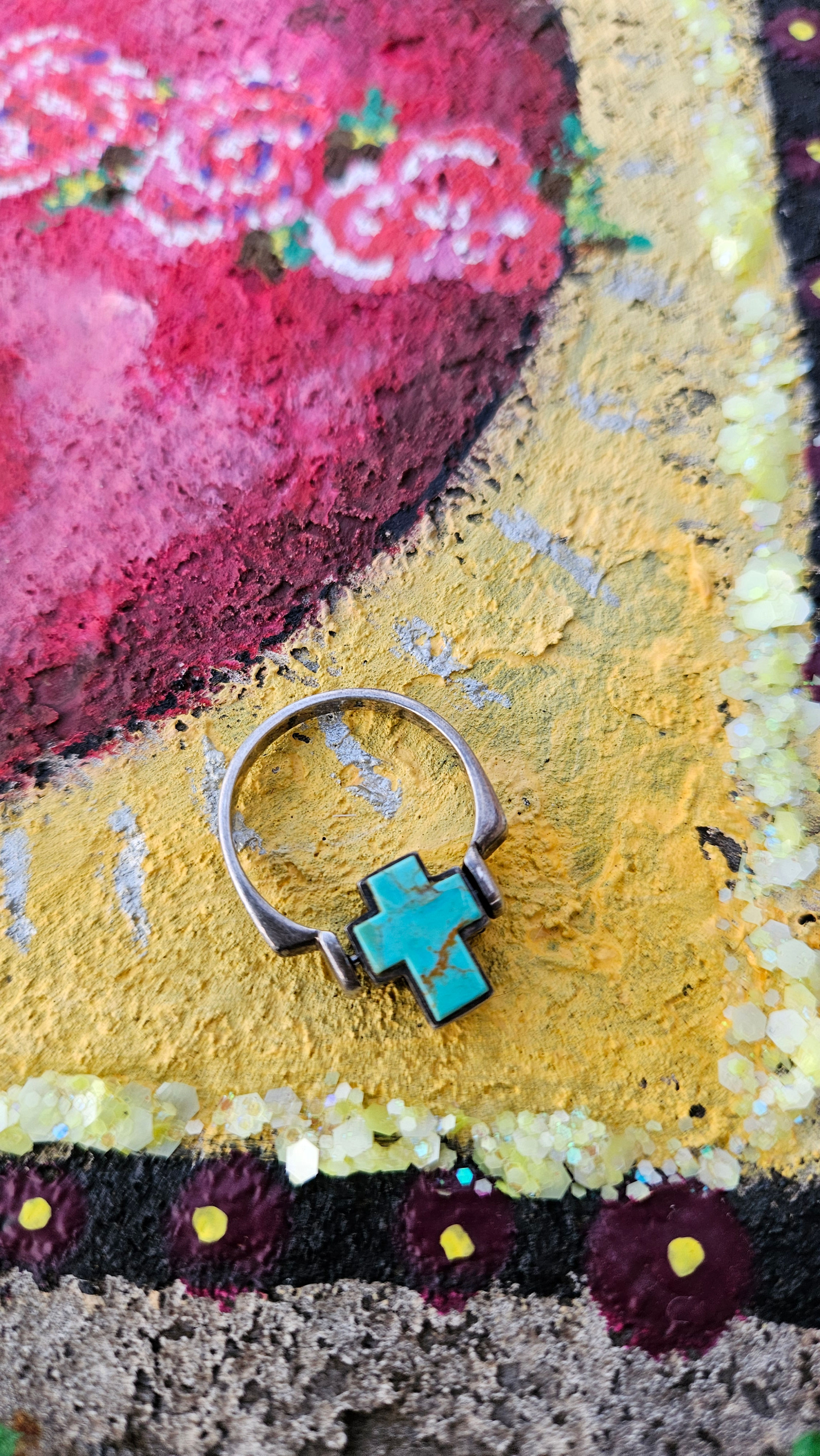 Desert Devotion VINTAGE Reversible Cross Ring