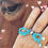 Thumbnail: Turquoise Adjustable Bow Ring 