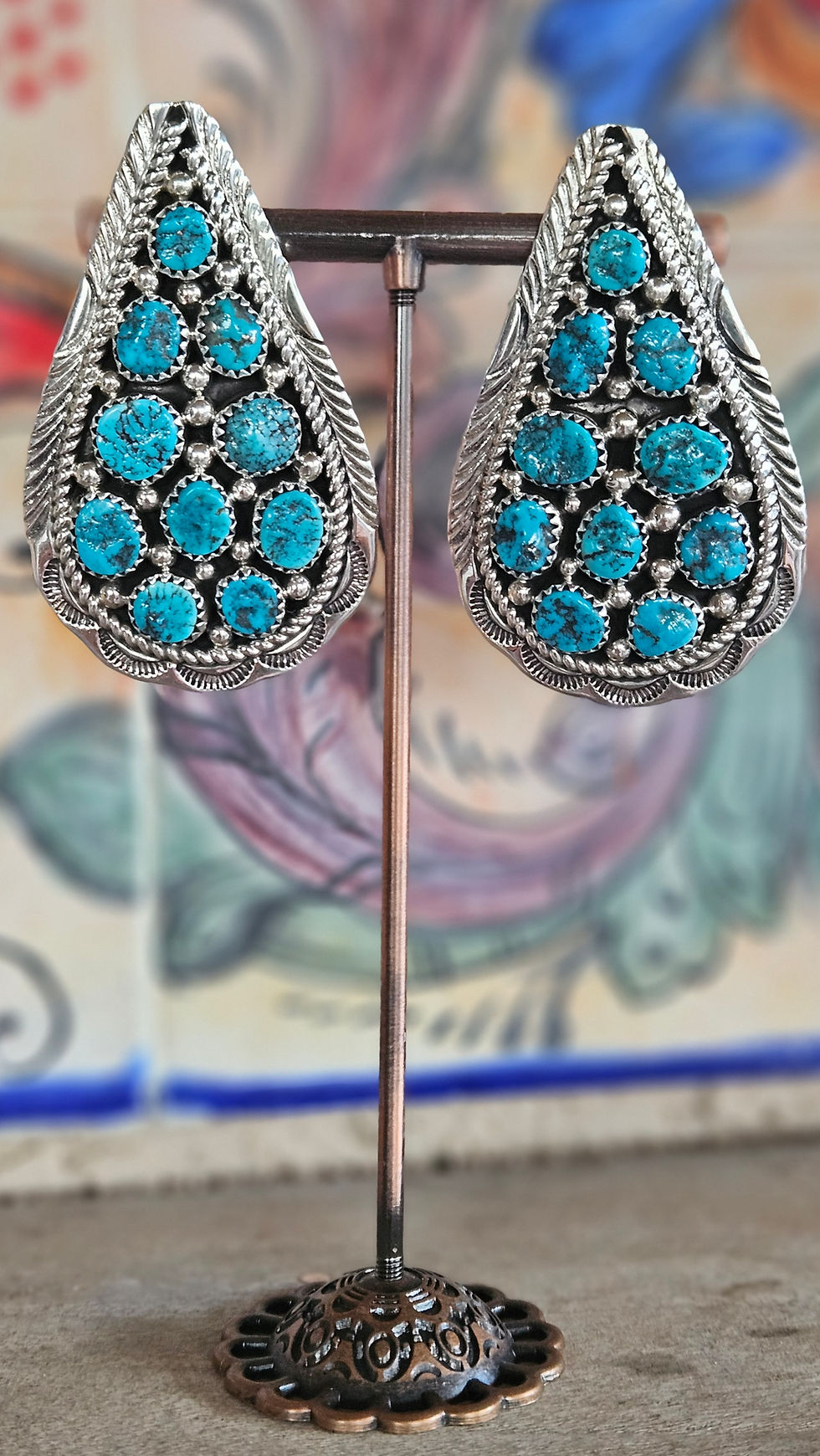 Thumbnail: Western Skies STATEMENT Turquoise Earrings