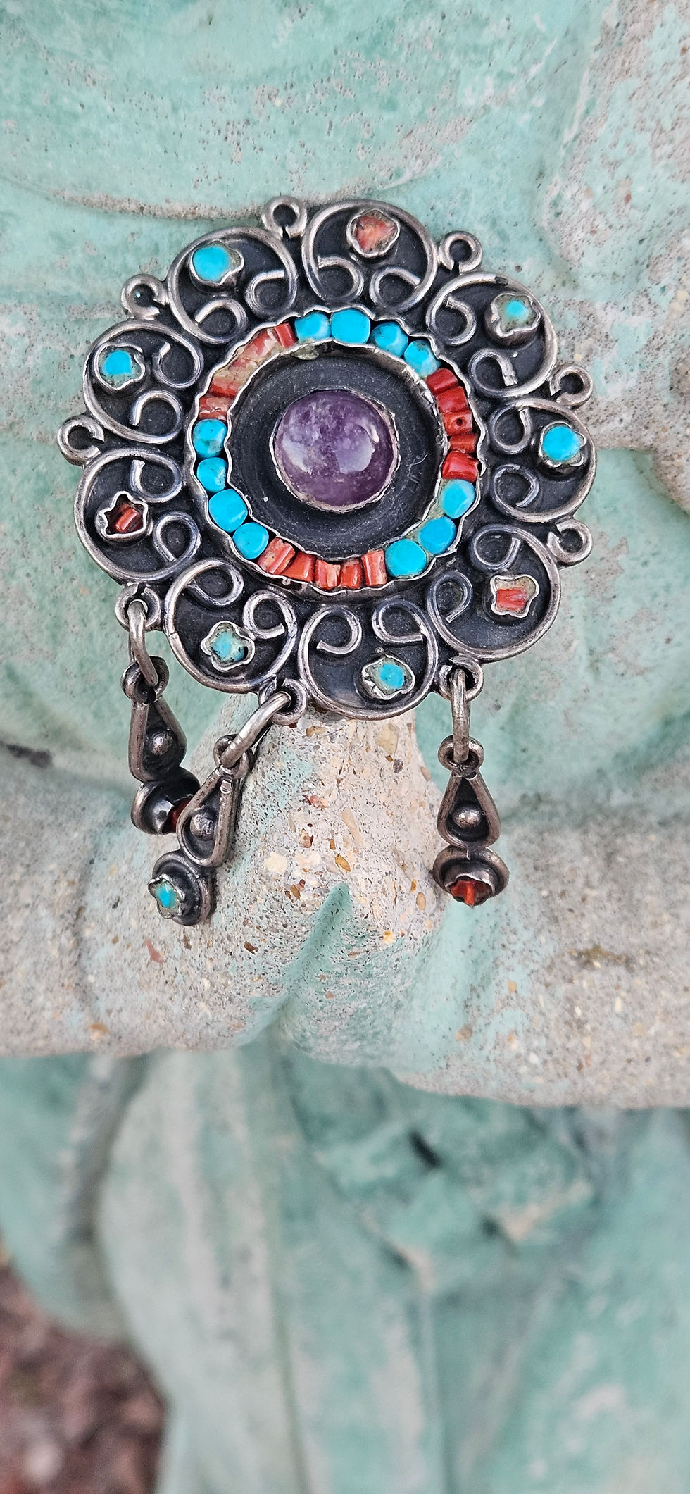 Thumbnail: Rare MATL Taxco Floral Brooch 