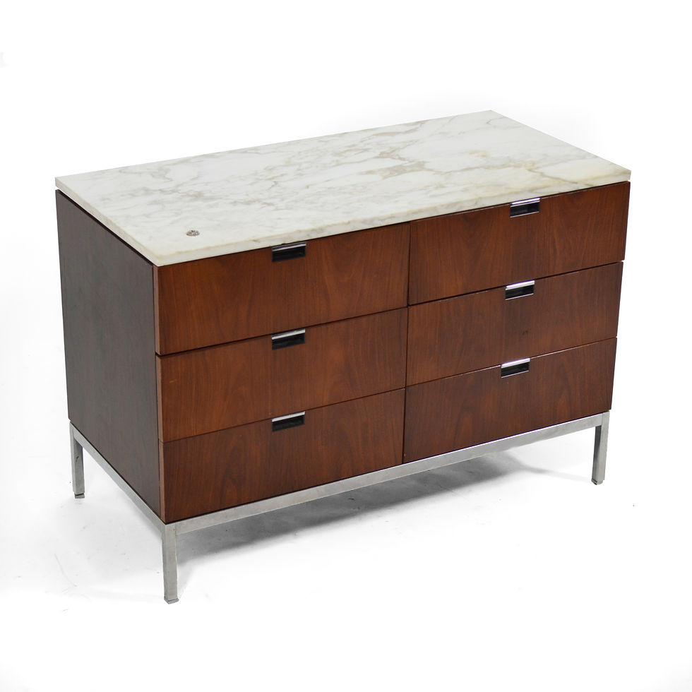 Thumbnail: Florence Knoll Rosewood Credenza with Marble Top