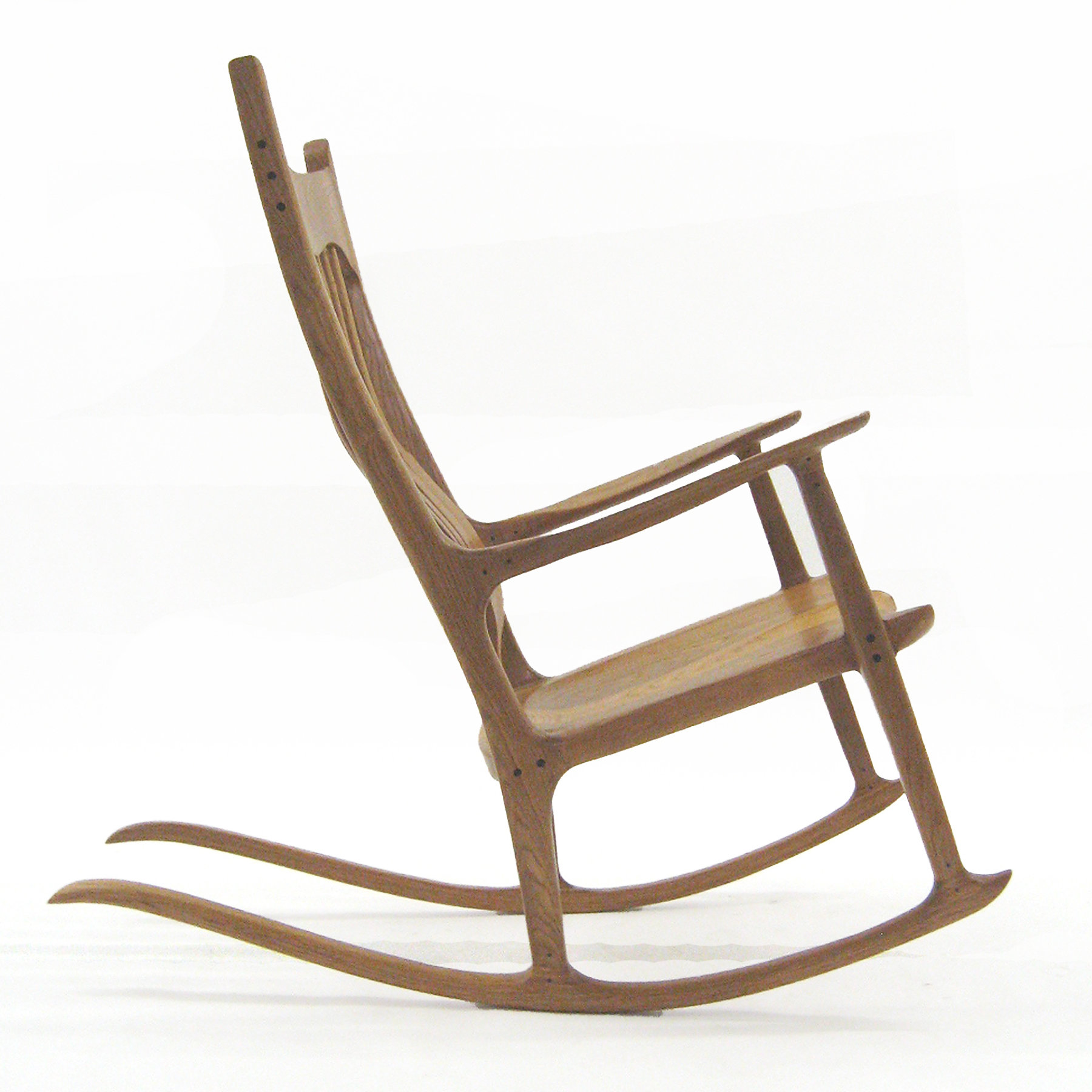 Sam Maloof Style Rocking Chair In White Oak Pegboard Modern Free shipping for many products! sam maloof style rocking chair in white oak pegboard modern