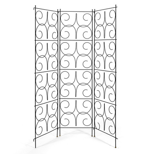 Wire ThreePanel Folding Screen pegboardmodern