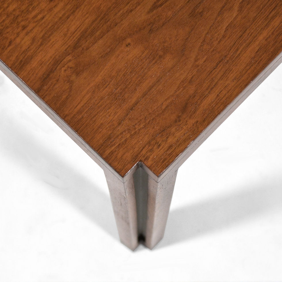 Thumbnail: Edward Wormley Side Table with Metal Detail by Dunbar