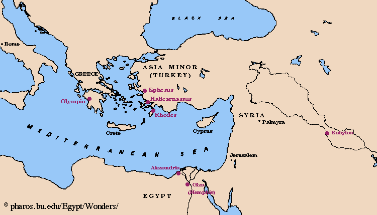 Syria map to Olympia, Greece