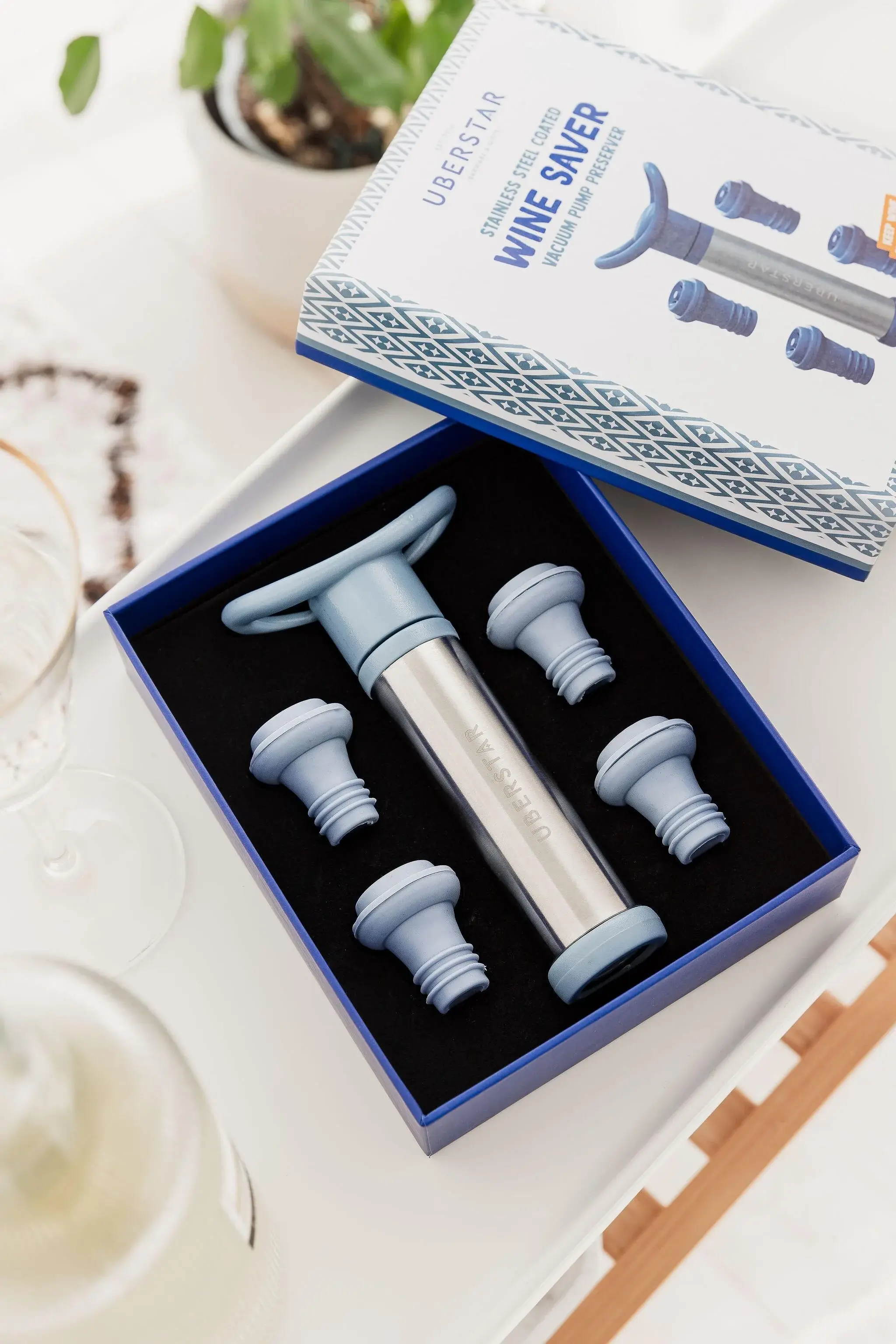 Wine Saver Vacuum Pump and Stopper Set