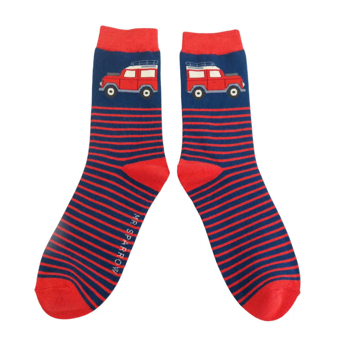 MR SPARROW Car Bamboo Socks NAVY