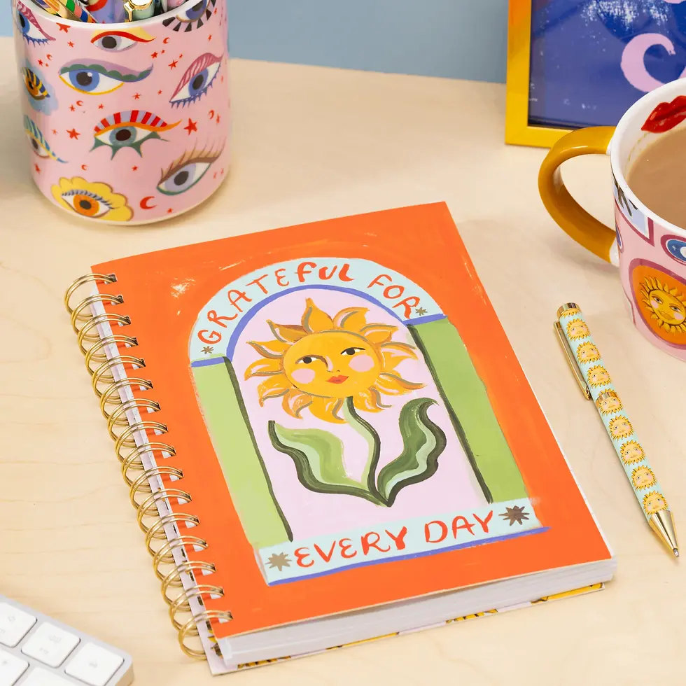 Thumbnail: ELEANOR BOWMER Grateful For Every Day Sunflower Notebook