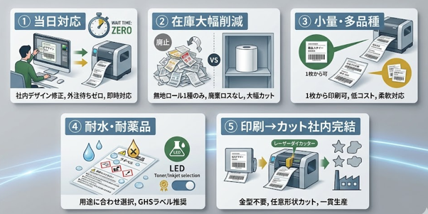 ラベル内製化の5大メリット|エニトロンジャパン